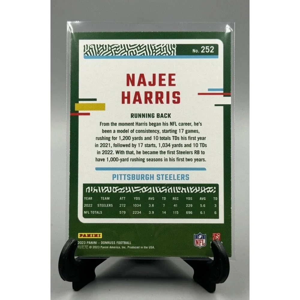 Najee Harris 2023 Donruss: Press Proof Blue #252 Pittsburgh‎ Steelers